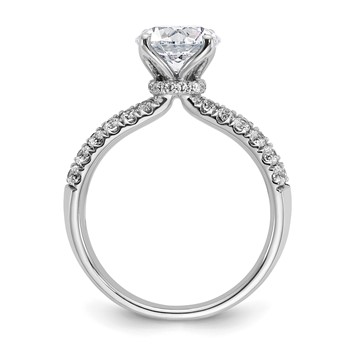 True Origin 14K White Gold 2 5/8 carat Lab Grown Diamond VS+ F+ Complete Round Engagement Ring — alternate view