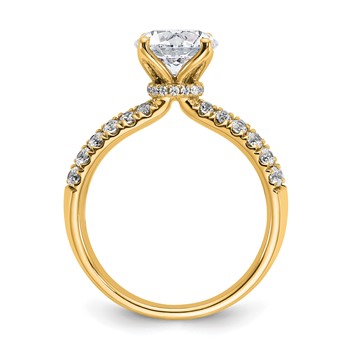 True Origin 14K Yellow Gold 2 5/8 carat Lab Grown Diamond VS+ F+ Complete Round Engagement Ring — alternate view