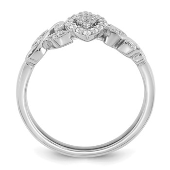 14k White Gold Complete Diamond Cluster Marquise Engagement Ring — alternate view