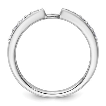 14k White Gold Polished Semi-mount Diamond Peg Set Engagement Ring — alternate view
