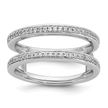 14k White Gold Complete Diamond Ring Guard