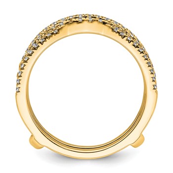 14k 5/8 carat Lab Grown Diamond VS+ F+ Complete Ring Guard — alternate view