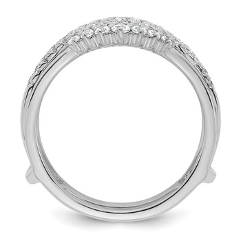 14k White Gold Complete Diamond Ring Guard — alternate view