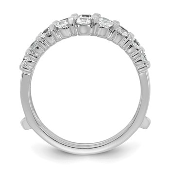14k White Gold Complete Diamond Ring Guard — alternate view