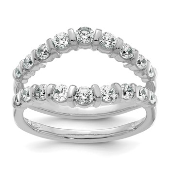 14k White Gold Complete Diamond Ring Guard