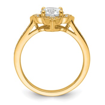 14k Semi-Mount Diamond Round Center Engagement Ring — alternate view