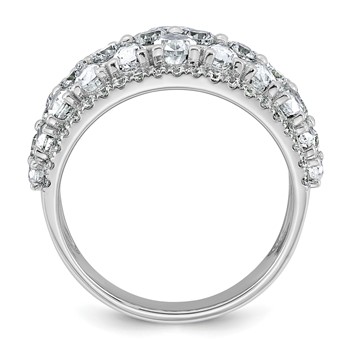 14k 3 3/4 carat Lab Grown Diamond VS+ F+ Complete Fashing Ring — alternate view