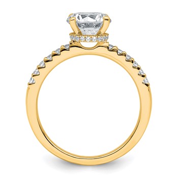 14k 1 3/4 carat Certified Lab Grown Diamond VS+ F+ Round Complete Engagement Ring — alternate view
