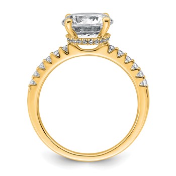 14k 2 3/4 carat Certified Lab Grown Diamond VS+ F+ Round Complete Engagement Ring — alternate view