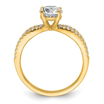 14k 1 1/4 carat Certified Lab Grown Diamond VS+ F+ Round Complete Engagement Ring — alternate view