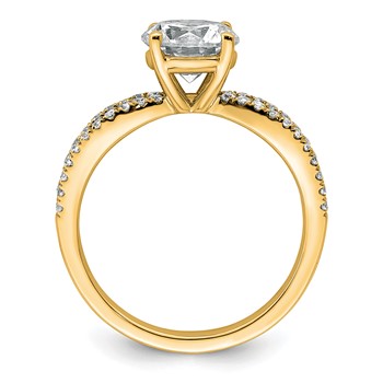 14k 1 3/4 carat Certified Lab Grown Diamond VS+ F+ Round Complete Engagement Ring — alternate view