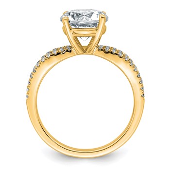 14k 2 1/2 carat Certified Lab Grown Diamond VS+ F+ Round Complete Engagement Ring — alternate view