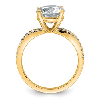 14k 2 3/4 carat Lab Grown Diamond VS+ F+ Round Complete Engagement Ring — alternate view
