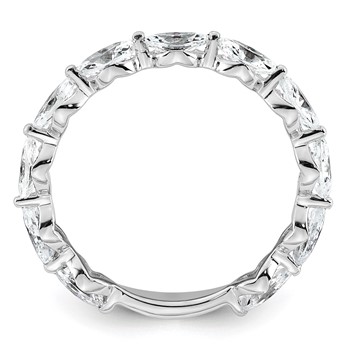 14k White Gold 1 1/5 carat Lab Grown Diamond VS+ F+ Complete Wedding Band — alternate view