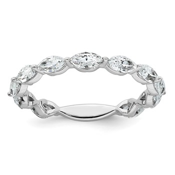 14k White Gold 1 1/5 carat Lab Grown Diamond VS+ F+ Complete Wedding Band