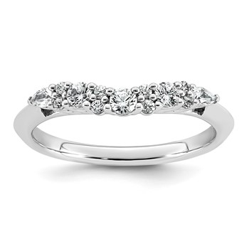 14k White Gold 1/3 carat Lab Grown Diamond VS+ F+ Complete Wedding Band