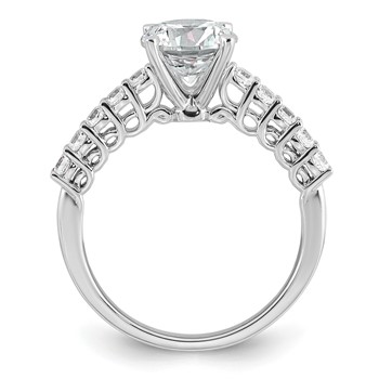 14k White Gold 1 7/8 carat Certified Lab Grown Diamond VS+ F+ Round Complete Engagement Ring — alternate view