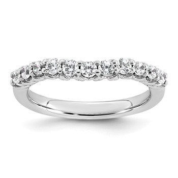 14k White Gold 1/2 carat Lab Grown Diamond VS+ F+ Complete Wedding Band