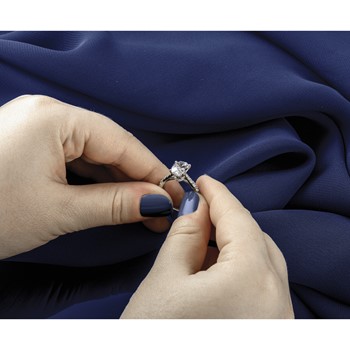 14k White Gold 3 1/2 carat Certified Lab Grown Diamond VS+ F+ Oval Complete Engagement Ring — alternate view