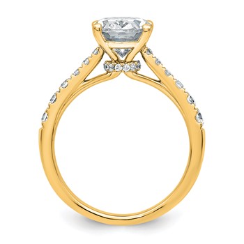 14k 2 1/2 carat Certified Lab Grown Diamond VS+ F+ Oval Complete Engagement Ring — alternate view