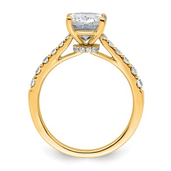 14k 3 carat Certified Lab Grown Diamond VS+ F+ Oval Complete Engagement Ring — alternate view