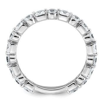 14k White Gold 1 5/8 carat Lab Grown Diamond VS+ F+ Complete Wedding Band — alternate view