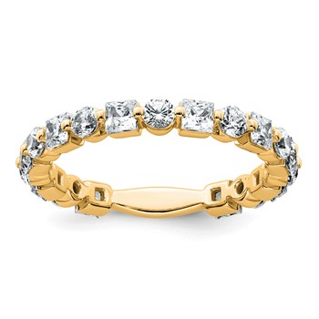 14k 1 5/8 carat Lab Grown Diamond VS+ F+ Complete Wedding Band