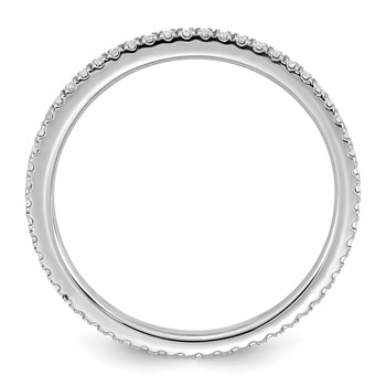14k White Gold 1/4 carat Lab Grown Diamond VS+ F+ Complete Wedding Band — alternate view