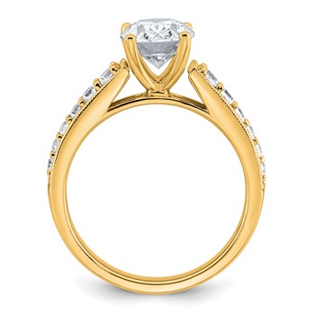 14k 1 7/8 carat Certified Lab Grown Diamond VS+ F+ Oval Complete Engagement Ring — alternate view
