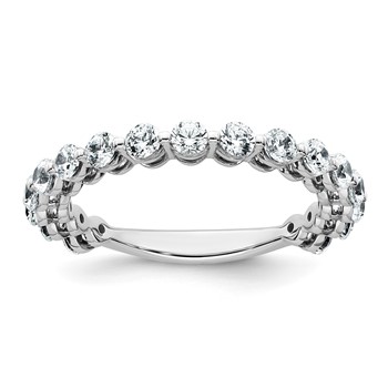 14k White Gold 1 carat Lab Grown Diamond VS+ F+ Complete Wedding Band