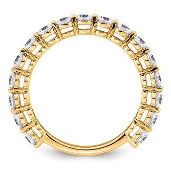 14k 1 carat Lab Grown Diamond VS+ F+ Complete Wedding Band — alternate view