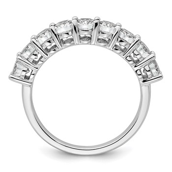 14k White Gold 1 3/4 carat Lab Grown Diamond VS+ F+ Complete Five Stone Band — alternate view