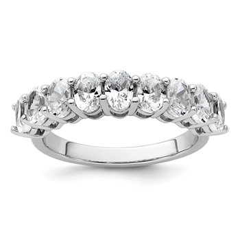 14k White Gold 1 3/4 carat Lab Grown Diamond VS+ F+ Complete Five Stone Band