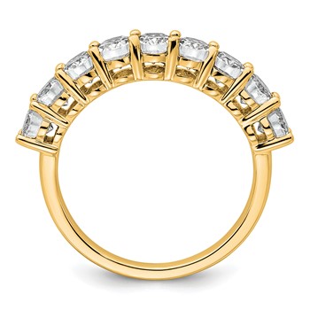 14k 1 3/4 carat Lab Grown Diamond VS+ F+ Complete Five Stone Band — alternate view