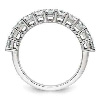 14k White Gold 1 1/2 carat Lab Grown Diamond VS+ F+ Complete Five Stone Band — alternate view