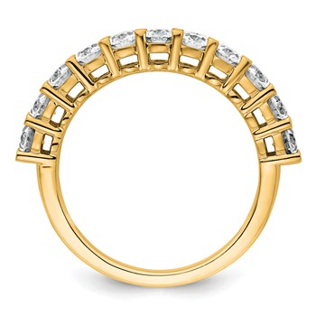 14k 1 1/2 carat Lab Grown Diamond VS+ F+ Complete Five Stone Band — alternate view