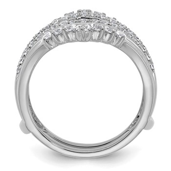 14k White Gold 1 carat Lab Grown Diamond VS/SI+ G+ Complete Ring Guard — alternate view