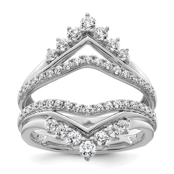 14k White Gold 1 carat Lab Grown Diamond VS/SI+ G+ Complete Ring Guard