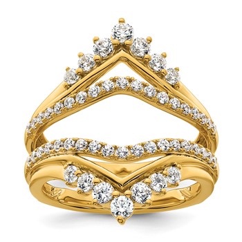 14k 1 carat Lab Grown Diamond VS/SI+ G+ Complete Ring Guard