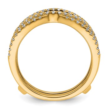 14k 1 1/6 carat Lab Grown Diamond VS+ F+ Complete Ring Guard — alternate view