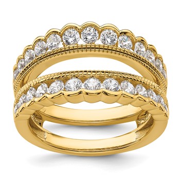 14k 1 1/5 carat Lab Grown Diamond VS+ F+ Complete Ring Guard