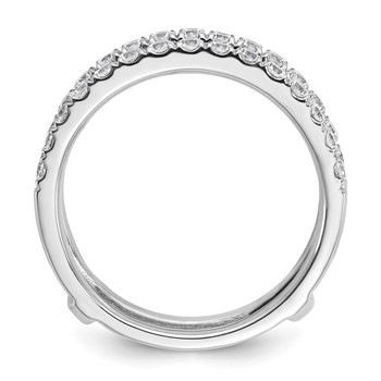 14k White Gold 3/4 carat Lab Grown Diamond VS+ F+ Complete Ring Guard — alternate view