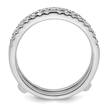 14k White Gold 1/2 carat Lab Grown Diamond VS+ F+ Complete Ring Guard — alternate view