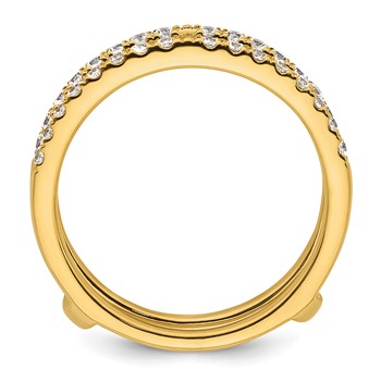 14k 1/2 carat Lab Grown Diamond VS+ F+ Complete Ring Guard — alternate view