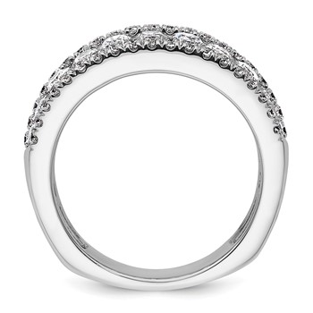 14k White Gold 2 1/5 carat Lab Grown Diamond VS+ F+ Complete Fashion Band — alternate view