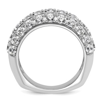 14k White Gold 2 1/2 carat Lab Grown Diamond VS+ F+ Complete Fashion Band — alternate view
