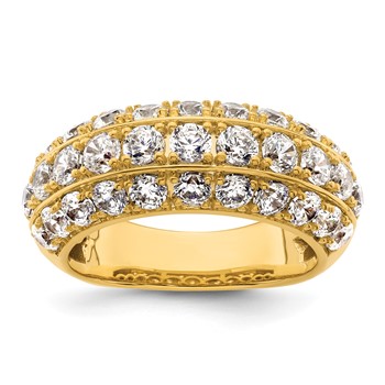 14k 2 1/2 carat Lab Grown Diamond VS+ F+ Complete Fashion Band