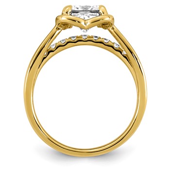 14ky 1 3/4ct Certified Princess Lab Grown Dia VS+ F+ Comp Ring — alternate view