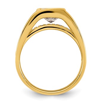 14ky 1 3/4ct Cert Princess Lab Grown Dia VS+ F+ Comp Ring — alternate view