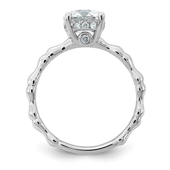 14kw 1 5/8ct Cert Round Center Lab Grown Diamond VS+ F+ Comp Ring — alternate view